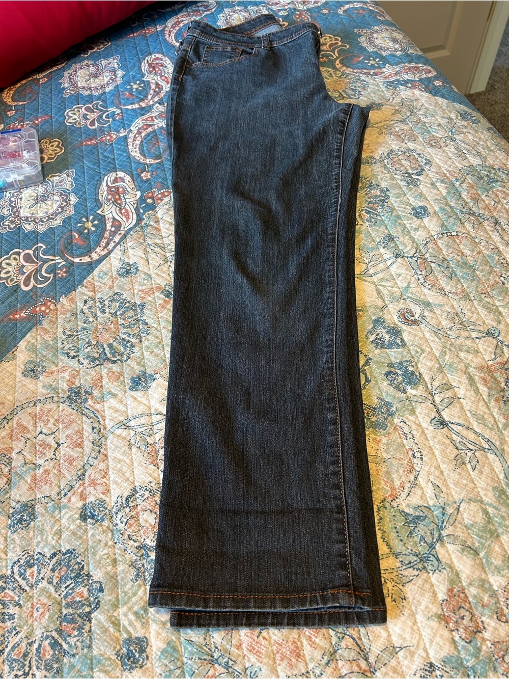 Chico's Dark Wash Relaxed Straight Jeans